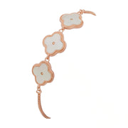 Rose Gold Clover Slider Bracelet