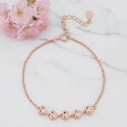 Rose Gold Heart Spark Bracelet