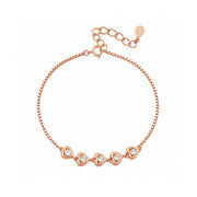 Rose Gold Heart Spark Bracelet