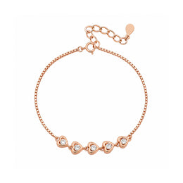 Rose Gold Heart Spark Bracelet