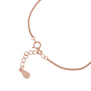 Rose Gold Heartbeat CZ Line Bracelet - 925 Sterling Silver