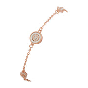 Rose Gold Halo Charm Bracelet
