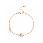 Rose Gold Halo Charm Bracelet