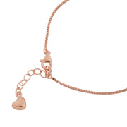 Rose Gold MOP & CZ Bar Link Bracelet - 925 Sterling Silver