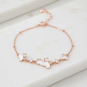 Rose Gold Cloud Charm Bracelet