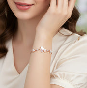 Rose Gold Cloud Charm Bracelet