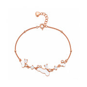 Rose Gold Cloud Charm Bracelet