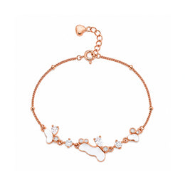 Rose Gold Cloud Charm Bracelet