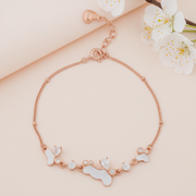 Lumière Butterfly & Pearl Sterling Silver Bracelet