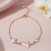 Lumière Butterfly & Pearl Sterling Silver Bracelet