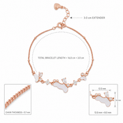 Rose Gold Cloud Charm Bracelet