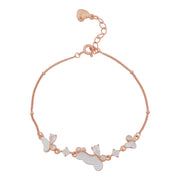 Lumière Butterfly & Pearl Sterling Silver Bracelet