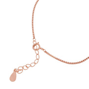 Rose Gold Vermeil Interlocking Circle 925 Silver Bracelet
