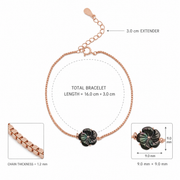 Midnight Bloom Rose Bracelet