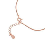 Black Bloom Mother-of-Pearl Silver Box Rose Gold Chain Bracelet