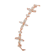 Rose Gold Floral Charm Bracelet