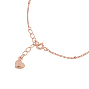 Rose Gold Floral Charm Bracelet