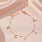 Rose Gold Cube Charm Bracelet