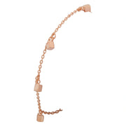 Rose Gold Cube Charm Bracelet