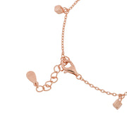 Rose Gold Cube Charm Bracelet