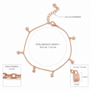 Rose Gold Star Charm Bracelet