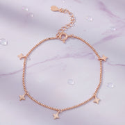 Rose Gold Star Charm Bracelet