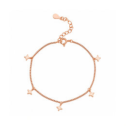 Rose Gold Star Charm Bracelet