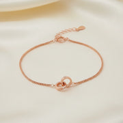 Rose Gold Infinity Loop Bracelet