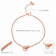 Rose Gold Infinity Loop Bracelet