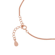 Rose Gold MOP & CZ Bar Link Bracelet - 925 Sterling