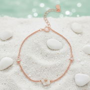 Rose Gold Plated Sterling Silver Blossom Bracelet