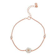 Rose Gold Plated Sterling Silver Blossom Bracelet