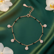 Rose Gold Charm Dangle Bracelet
