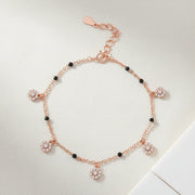 Rose Gold Charm Dangle Bracelet