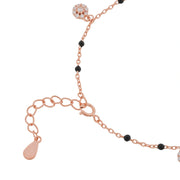 Rose Gold Charm Dangle Bracelet
