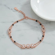 Rose Gold Triple Halo Bracelet