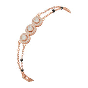 Rose Gold Triple Halo Bracelet