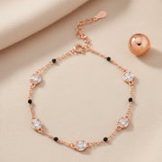Rose Gold Halo Bead Bracelet