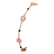 Rose Gold Halo Bead Bracelet