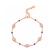 Rose Gold Halo Bead Bracelet