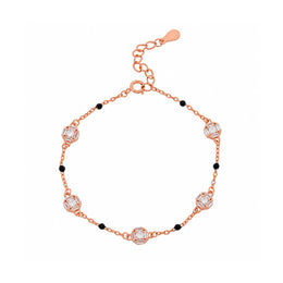 Rose Gold Halo Bead Bracelet