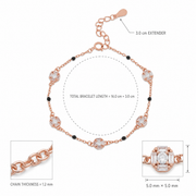 Rose Gold Halo Bead Bracelet