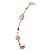 Rose Gold Plated Geometric Silver Bracelet