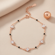 Rose Gold Plated Geometric Silver Bracelet