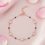 Rose Gold Plated Geometric Silver Bracelet