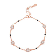 Rose Gold Plated Geometric Silver Bracelet