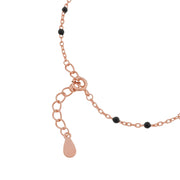 Rose Gold Pave Heart Bracelet - 925 Silver