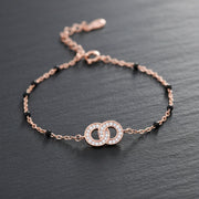 Rose Gold Infinity Charm Bracelet