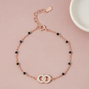Rose Gold Infinity Charm Bracelet
