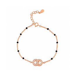 Rose Gold Infinity Charm Bracelet